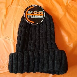 K&B Ethos Boys Black Beanie Winter Casual One Size, NWT Athletic Athleisure